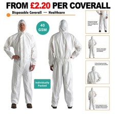 Coveralls Disposable White Overalls Breathable Paper Boiler Suit Painters SPRAY