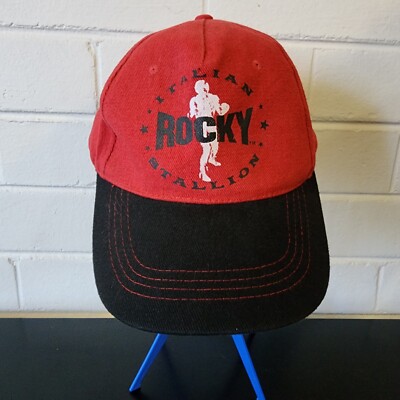 Rocky Balboa 'Italian Stallion' Hat Cap Official MGM 2008 One Size Yth Red/Black
