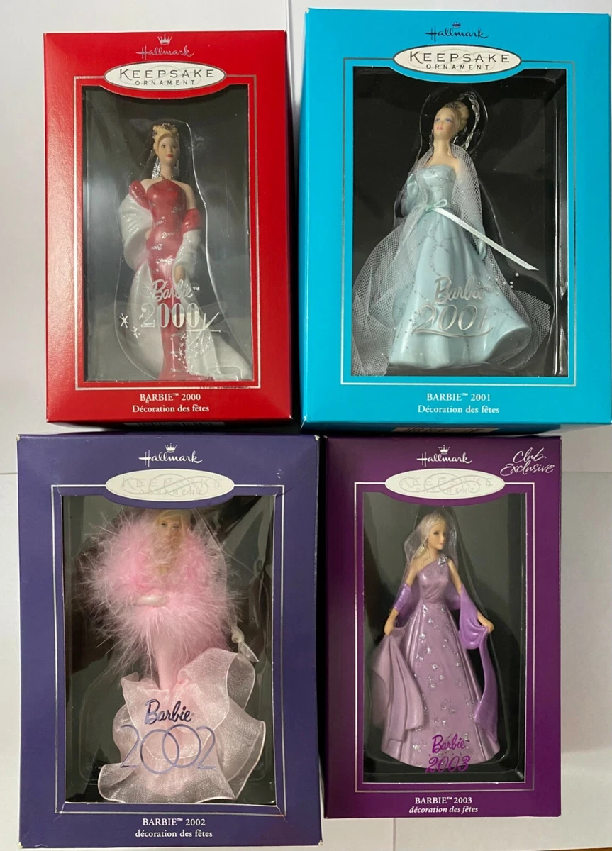 Hallmark Keepsake Holiday Porcelain Barbie Ornaments 2000 2003 eBay