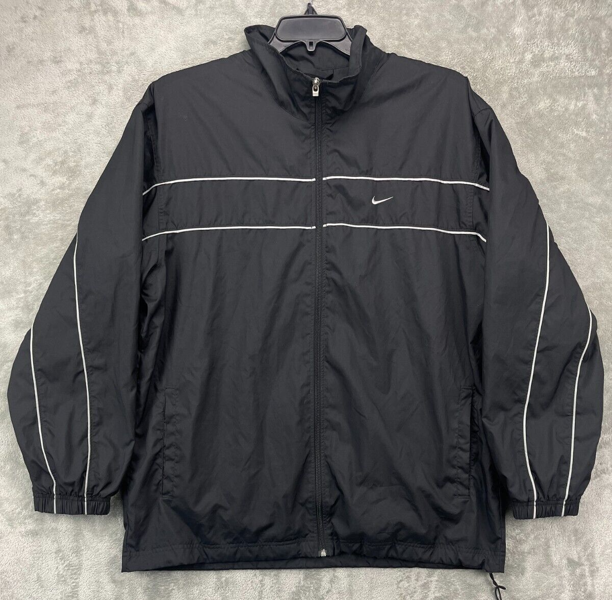 SACAI X NIKE Giacca a vento uomo Nike vintage XL nero poliestere manica lunga full zip 118245