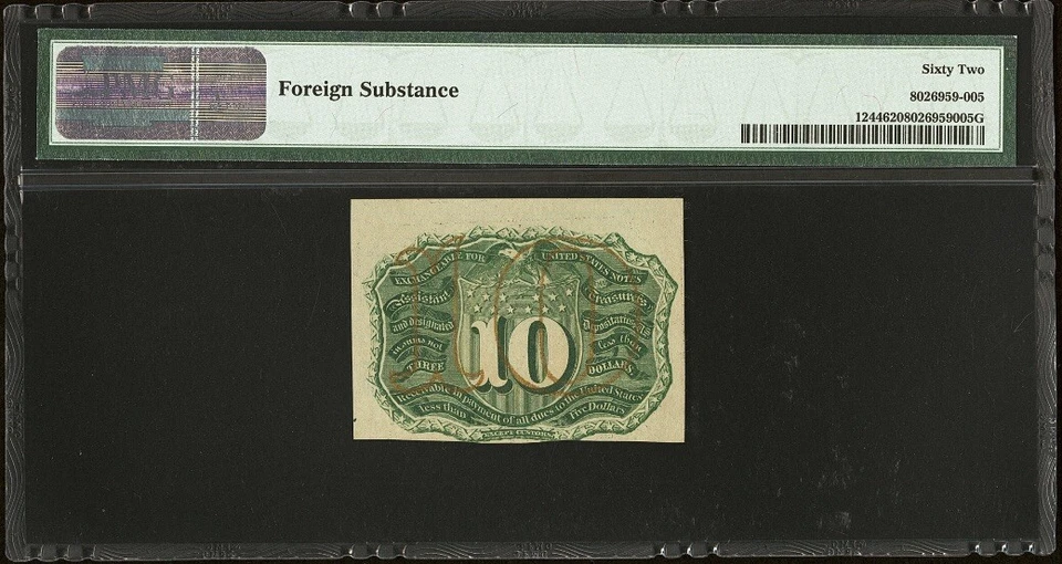1863 Second Issue 10 Cents Fractional Currency Note FR# 1244 Civil War PMG UNC62 - Image 2 of 4