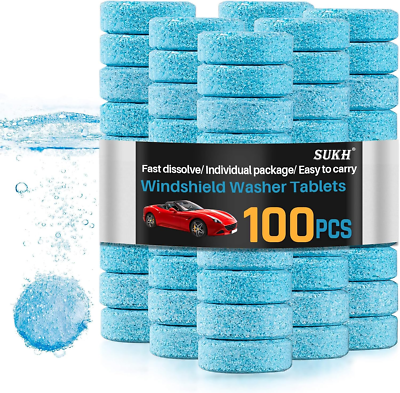 #ad 100 Car Winter Windshield Washer Wiper Fluid Concentrated Tablets Removes Stains $10.77