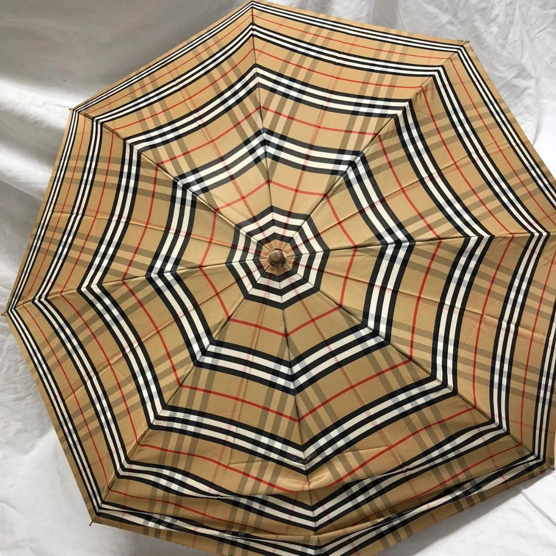 Burberry Parasol Nova Check Women S Folding Shading Good Condition