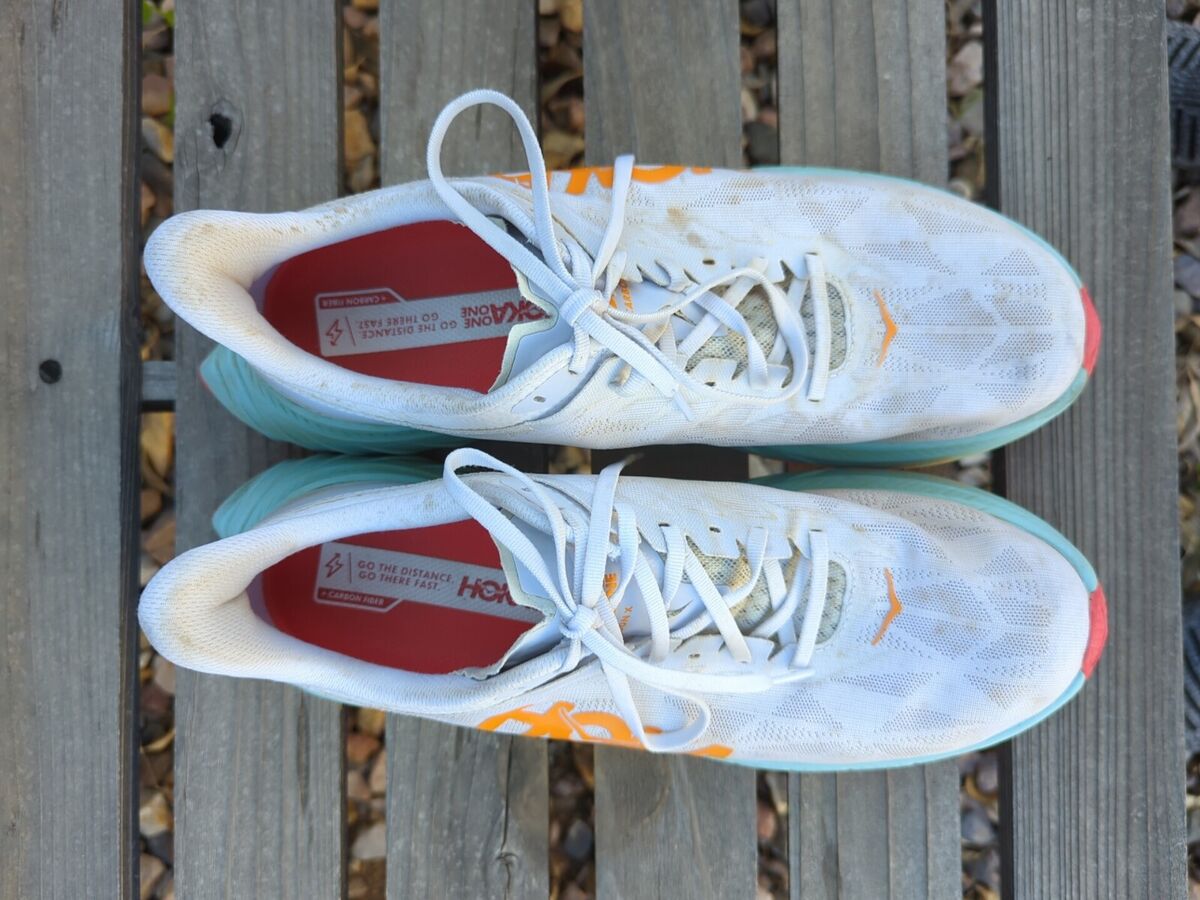 Size 12 - Hoka One One Carbon X 2 White Blazing Orange Size 12 - Hoka One One Carbon X 2 White Blazing Orange