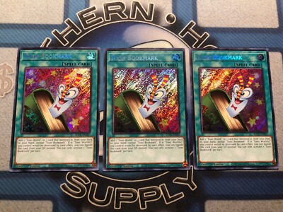 *** 3X TOON BOOKMARK 3X *** 1ST EDITION MINT SECRET RARE BLCR-EN067 YUGIOH!
