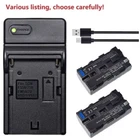 NP-F550 Battery or USB Charger For SONY NP-F330 NP-F750 NP-F530 NP-F970 Camera