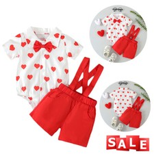 Baby Toddler Boy Wedding Christening Tuxedo Formal Suits Outfit Clothes Romper