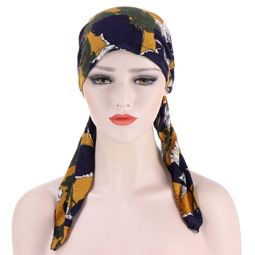 Damen Muslim Hijab Krebs Chemo Mütze Turban Kappe Abdeckung Haarausfall Kopftuch Halstuch - Bild 26 von 36