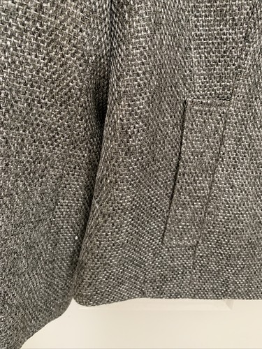 Peter Nygard Womens Suit Jacket Silver grey Metallic Size 12 Lined Pockets - Picture 5 of 12