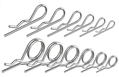 1 - 25 x Edelstahl Federstecker V2A einfach doppelt 2 - 8 mm Steckbolzen Splint