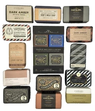 Castelbel Porto Men's Luxury Jumbo Bar Soap - Dark Amber + More - CHOICE