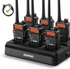 6pcs BAOFENG GT-5R Legal Upgraded Two Way Radio for Adults Long Range Dual Band
