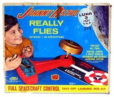 Vintage 1967 Johnny Astro Controlled Space Flight Center w/Box Inserts Works EX