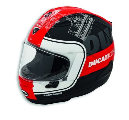 Ducati Arai RX-7 Gp V Corsica V3 Racing Casco Integrale Casco Nero Opaco Nuovo - Foto 1 di 3