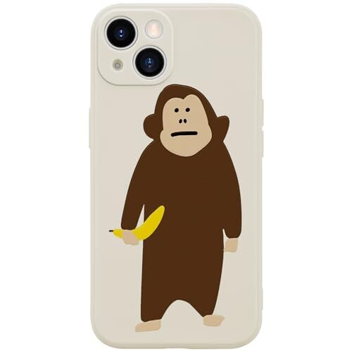 Funny Phone Case for Cute Banana Case Cover Liquid Silicone iPhone 13 Monkey - Picture 2 of 8
