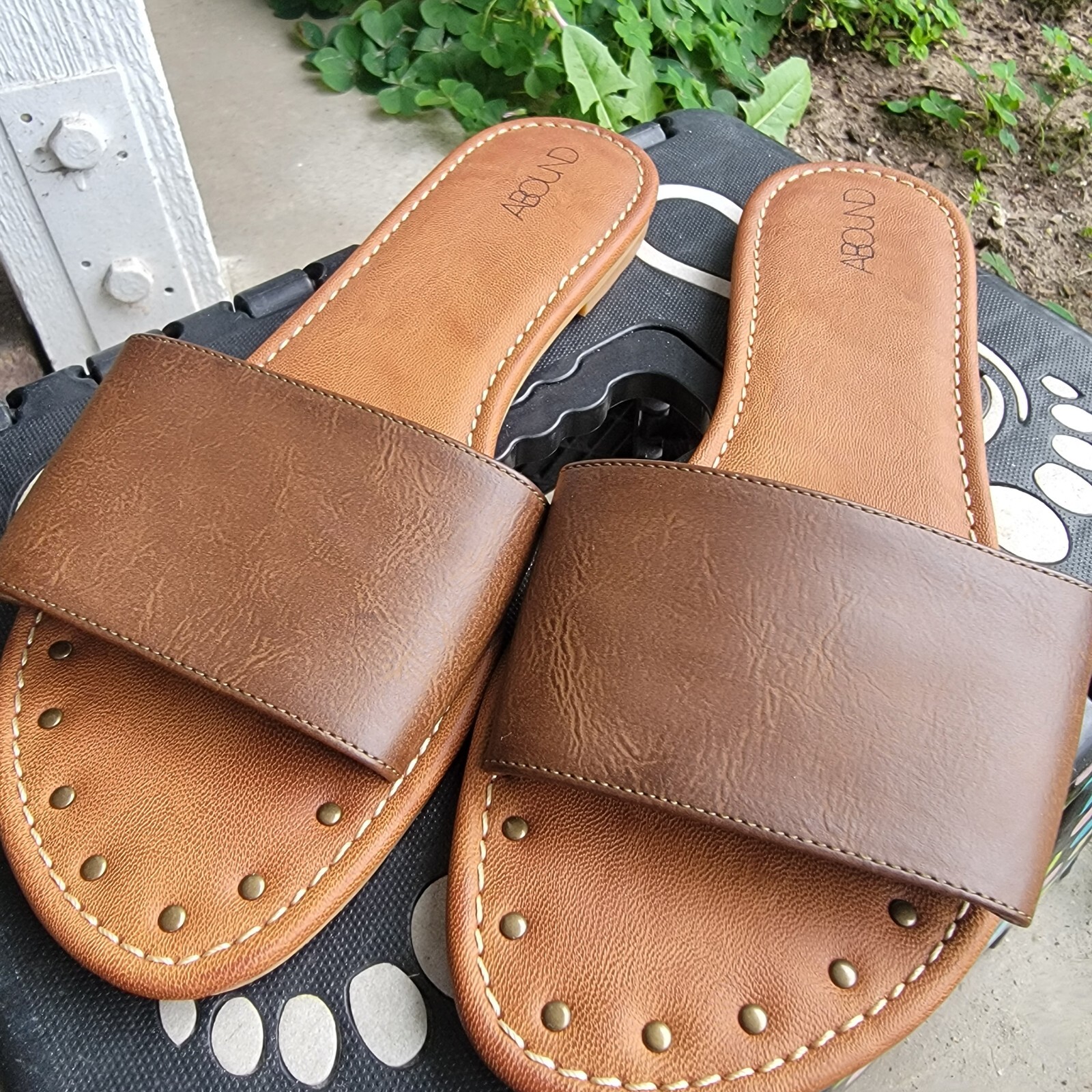 APL Sandali bassi donna Abound tg 7 punta aperta marrone cinturino singolo slip on