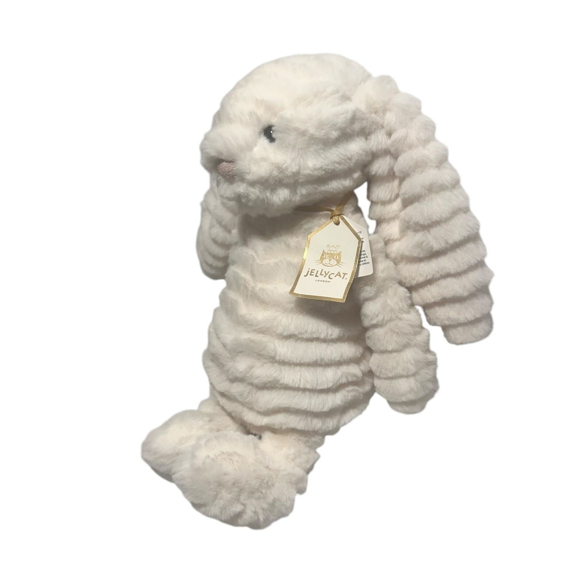 JELLYCAT BASHFUL LUXE BUNNY NIMBUS WHITE CREAM RARE PLUSH