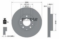 2X Textar Bremsscheibe 92125503 FüR Mazda
