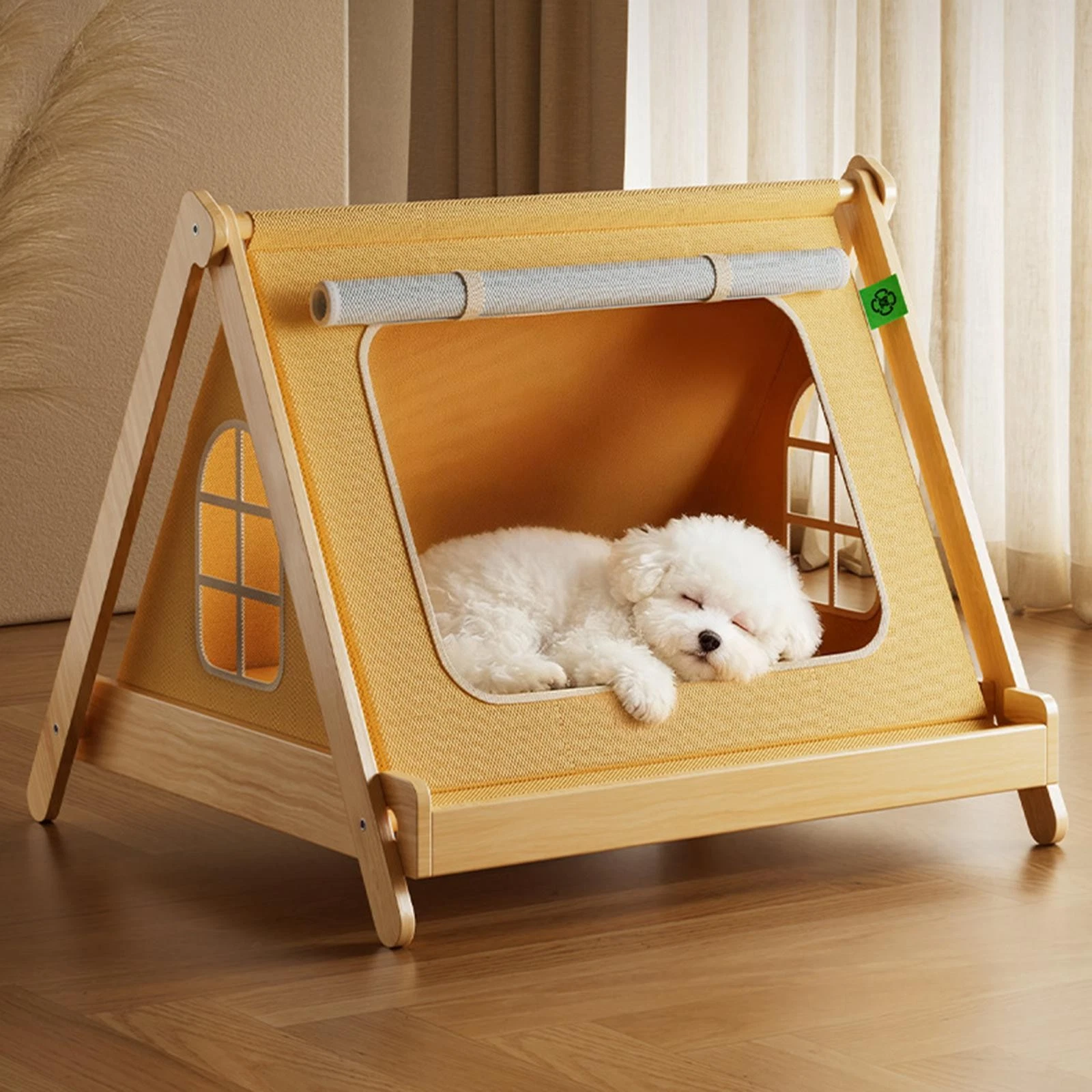 Elevated Dog House Stable Dog Teepee Tent for Bedroom Living Room Dorm