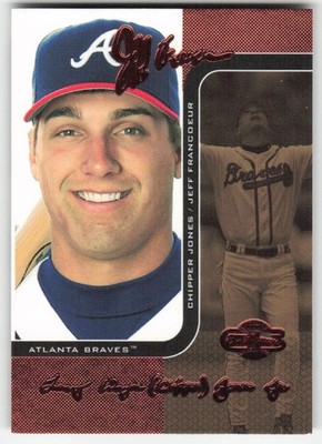 2006 Topps Co-Signers Changing Faces Gold /115 Jeff Francouer Chipper Jones