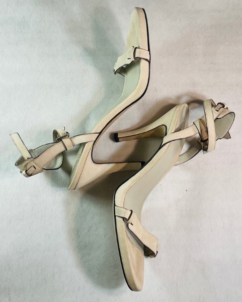 Women Giorgio Armani Heels Beige Nubuck 37.5