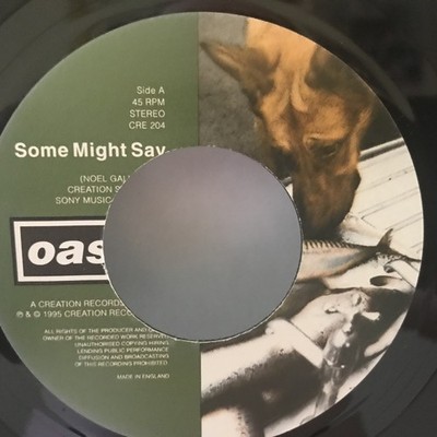 Oasis   Some Might Say 7'' Single Record 1995 Creation Rock 45 RPM