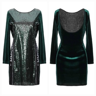 green emerald velvet dress PATRIZIA PEPE Women's mint green backless long dress – Pavidas