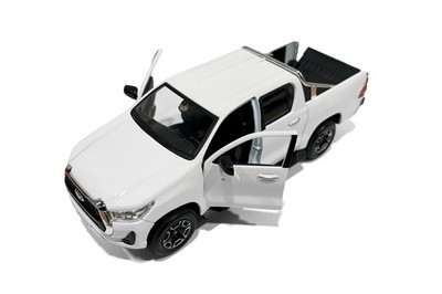 TOYOTA HILUX DOUBLE CAB PICKUP TRUCK WHITE 1/27 DIECAST CAR