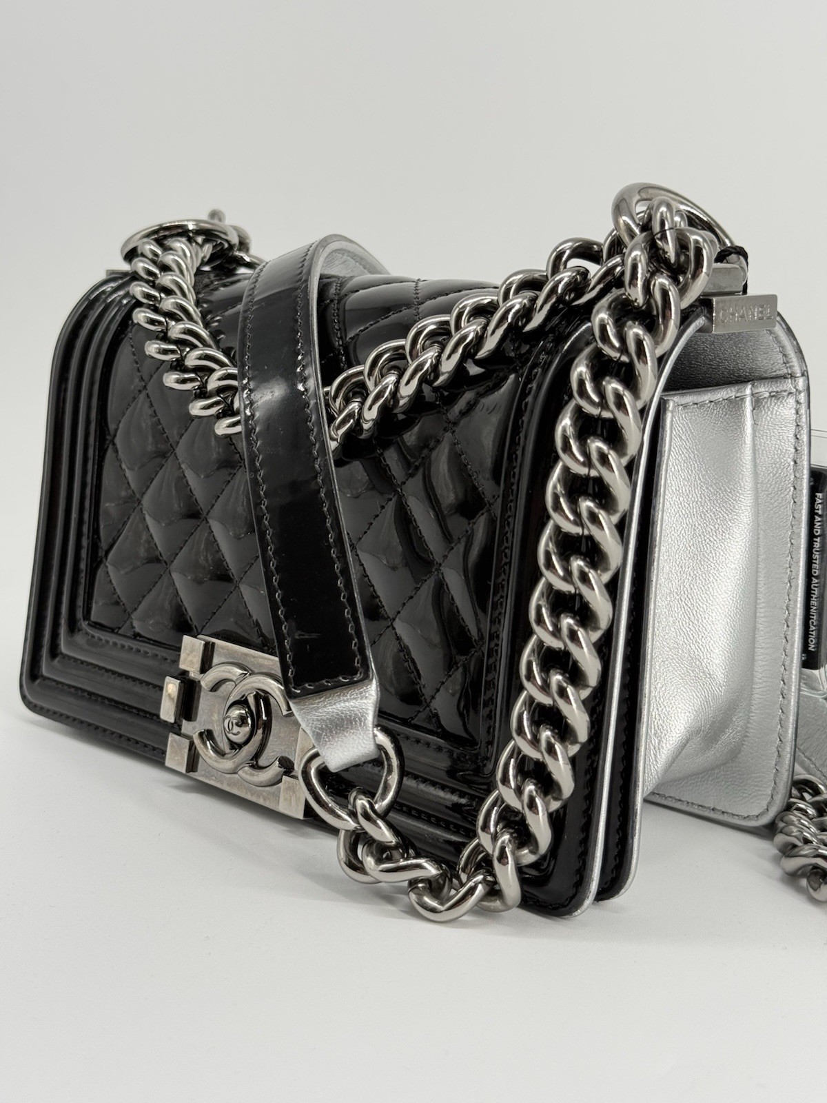 Chanel Plexiglass Pattern Two Tone Boy Bag - image 2