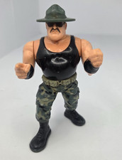 WWF Hasbro Sgt Slaughter Series 3 1991 WWE Wrestling Figure Hat Sunglasses Camo