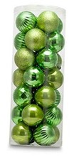 28ct Shatterproof Christmas Ball Ornaments in 4 2.36 Regular Size Lime Green