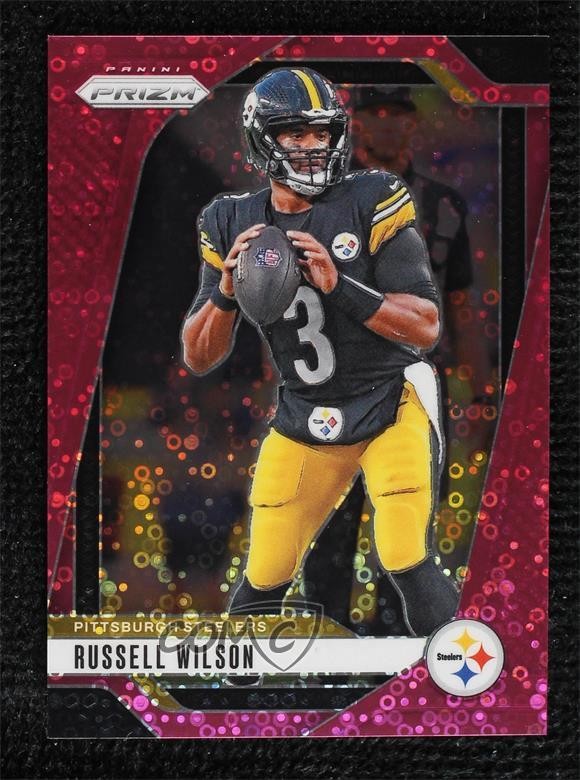 2024 Panini Prizm No Huddle Pink Prizm 8/25 Russell Wilson #240 13dr