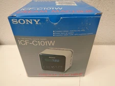 Vintage Sony ICF-C101W Digicube AM FM Digital Clock Radio Dream Machine