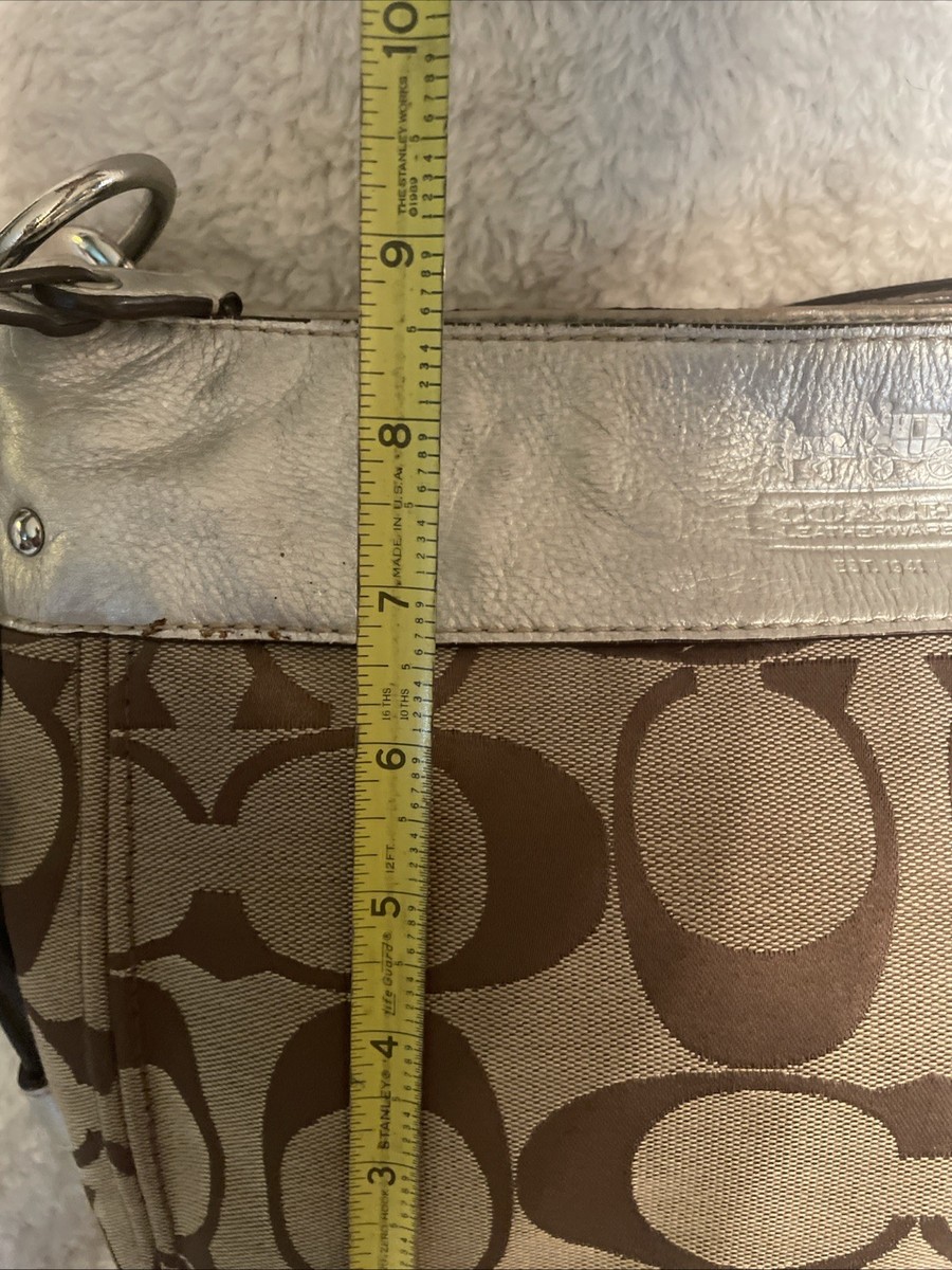 Y2K Coach Signature Zoe Brown Medium Hobo Shoulder Bag F12657 | eBay