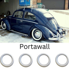 Set Of 4 15 White Wall Tyre Inserts For Vw Beetle From 1946 Onward Set Of 4 15 White Wall Tyre Inserts For Vw Beetle From 1946 Onward