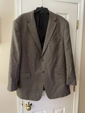 Jos A Bank Men s Tailored Fit Brown Plaid Blazer See Pics For Measurements