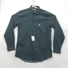 NEW JF J Ferrar Shirt Mens M 15-15.5 34/35 Teal Slim Stretch Coolmax