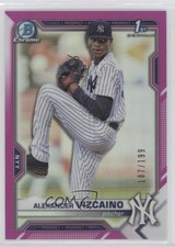 2021 Bowman Chrome Prospects Fuchsia Refractor 187/199 Alexander Vizcaino 01wi