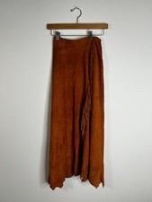 Vintage 1980 s Char Sher Designs Skirt Women s Brown Suede Deer Skin