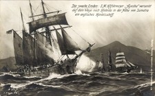 Ak Die zweite Emden, Hilfskreuzer SMS Ayesha versenkt ein... - 5031599