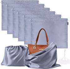 6 Pack Dust Bags for Handbags Silk Dust Cover Bag for Handbags Purses Shoes Boot