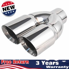 5 Dual 6 Diesel Exhaust Tip 5.00 Stainless Steel Polished Chrome Miter Stack 5 Dual 6 Diesel Exhaust Tip 5.00 Stainless Steel Polished Chrome Miter Stack