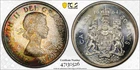 Gem  1964 Canada 50 cents silver Coin PCGS MS-65 nicely toned