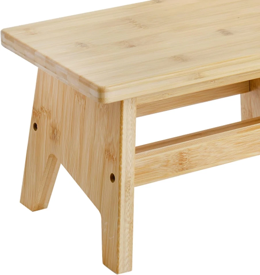 Bamboo Step Stool, Non-Slip One Step Stool, Potty Training Stool, Portable Sturd - Image 4 of 4