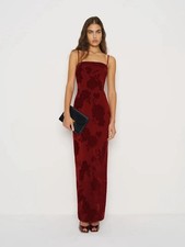 Reformation Frankie Dress in Red Scarlet Floral 4