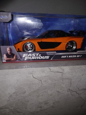 Jada 1/24 Fast & Furious ( Tokyo Drift ) 1992 Orange Mazda RX-7 W / Han Figur