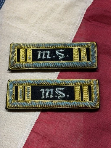 U.S. Civil War Medical Service Captain Shoulder Boards – Bullion Wire Pair