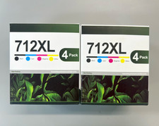 712XL Compatible Inkjet Ink Cartridges for HP 4-Pack BK C M Y