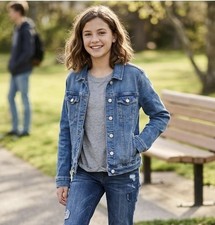 Old Navy Girls Denim Jean Jacket Coat Size X-Large 14-16