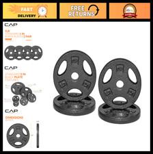 Standard 1-Inch Grip Weight Plates - Durable Fitness Equipment for Home Gym